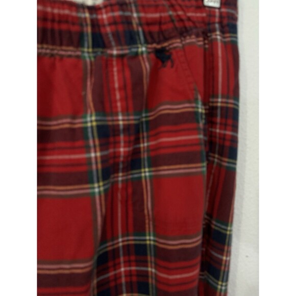 Abercrombie & Fitch Flannel Pants Men Medium Red Plaid Holiday Pockets M - Picture 3 of 7